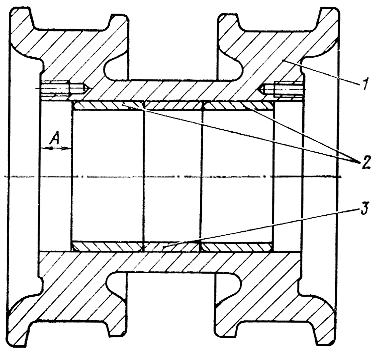 Ролик опорного катка с наружными кольцами роликоподшипников Ролик опорного катка с наружными кольцами роликоподшипников
