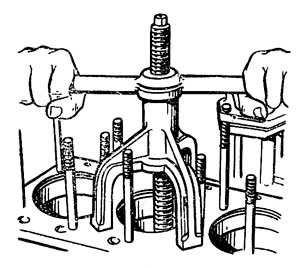 Выпрессовка гильз цилиндров